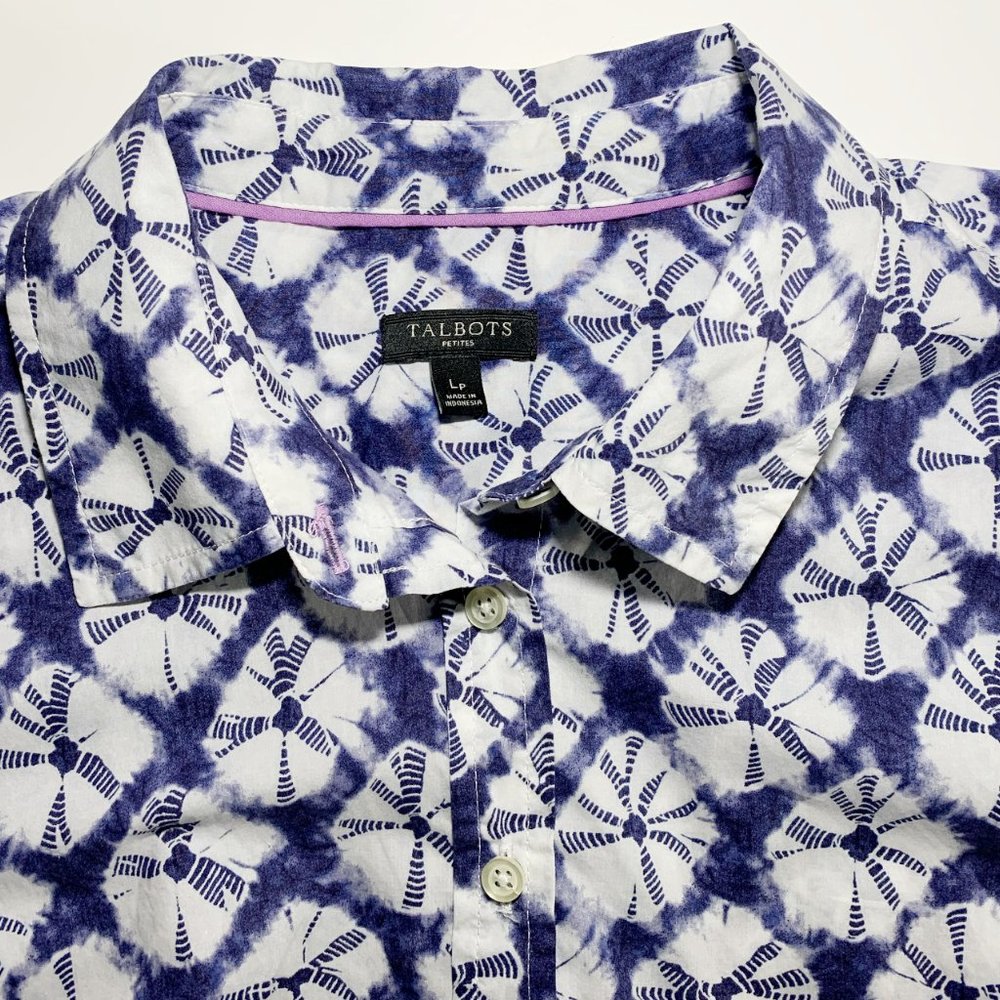 Talbots Women's Shirt Button-Up Hawaiian Style Top - Picture 5 of 9
